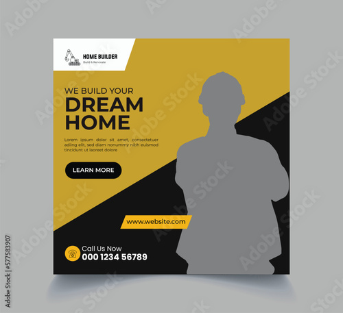 Construction Social Media Post Template