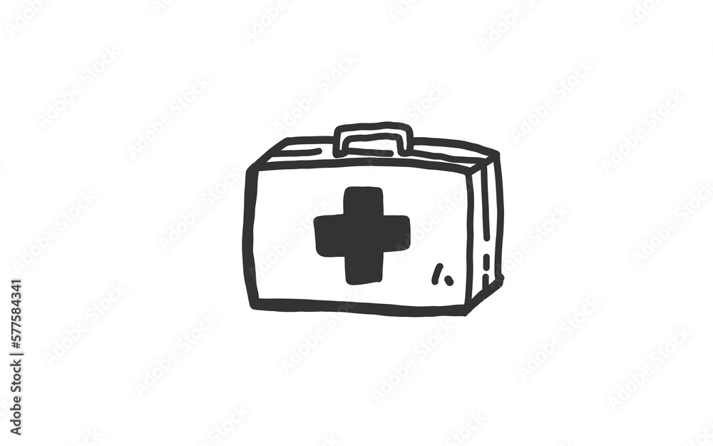 AID CASE Doodle art illustration with black and white style. AID CASE Doodle art illustration with black and white style.