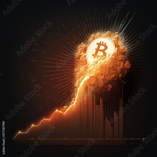 Bitcoin Rising #06, Generative AI photo