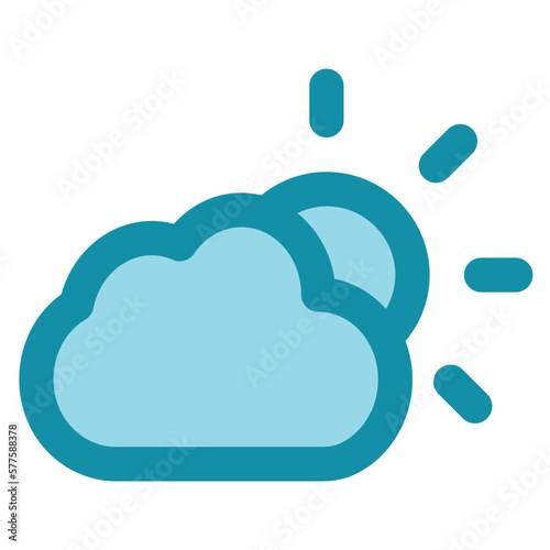 cloudy day icon for illustration