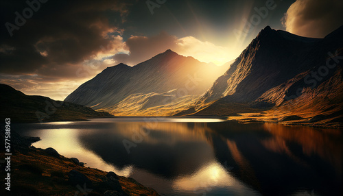 Mountain Sunrise – created with generative AI