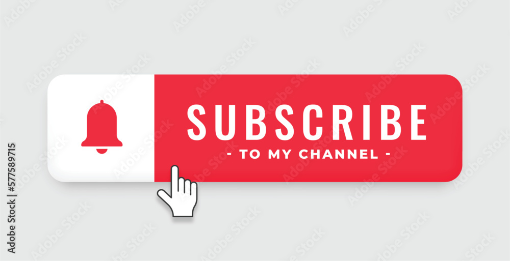 subscription button with bell icon for notification subscription button with bell icon for notification