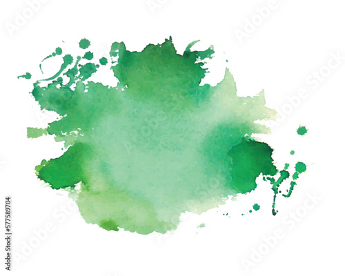 Print op canvas abstract green watercolor brush stroke texture background
