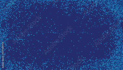 abstract geometric pattern blue banner with pixel effect