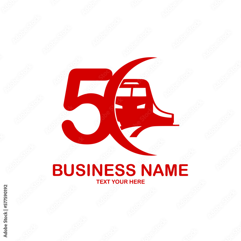 Number 5 with train vector logo template. numbers for event, promo, logo, banner, monogram and poster. Number label symbol for branding and identity Number 5 with train vector logo template. numbers for event, promo, logo, banner, monogram and poster. Number label symbol for branding and identity