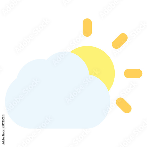 cloudy day icon for illustration