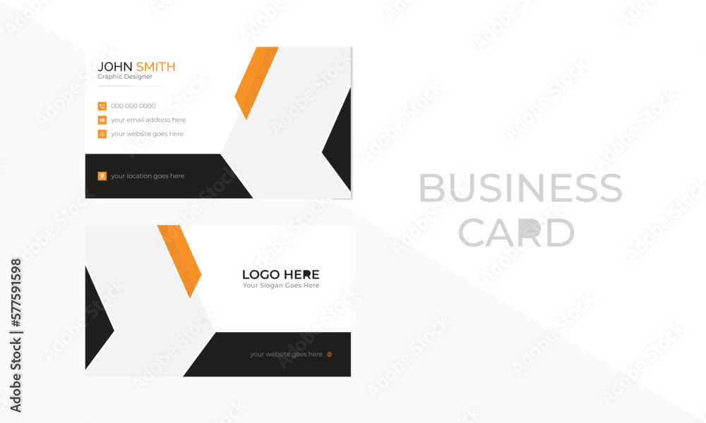 Modern creative business card template. Simple and clean name card.