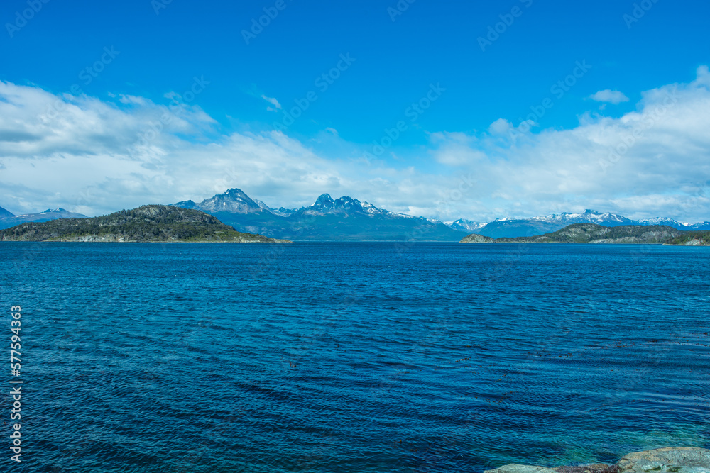Landscape of Argentine Patagonia from the Coastal Path at Tierra del Fuego National Park - Ushuaia, Argentina