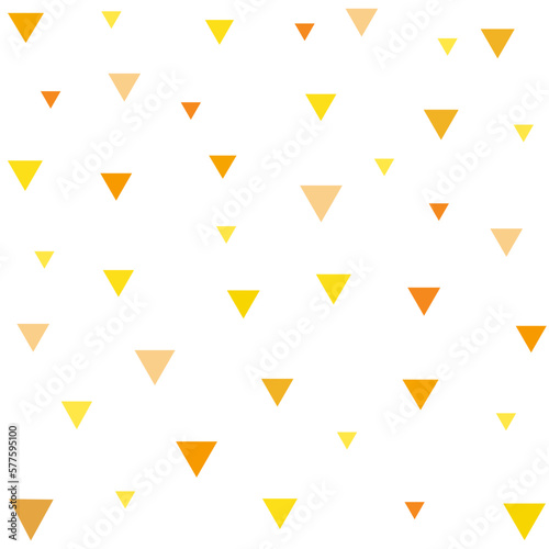 Abstract simple yellow and orange colors triangle random on white background 