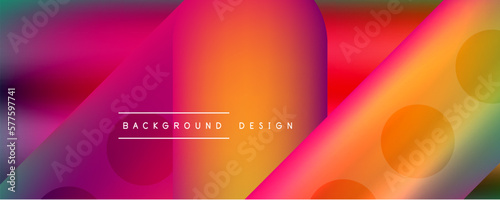 Round shapes and lines with fluid gradients abstract background. Vector illustration for wallpaper, banner, background, leaflet, catalog, cover, flyer