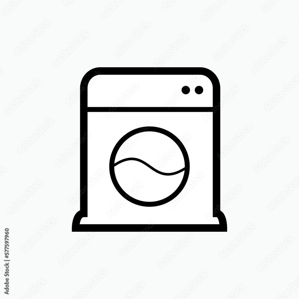 Washing Machine Icon. Laundry Element Symbol - Vector. Washing Machine Icon. Laundry Element Symbol - Vector.