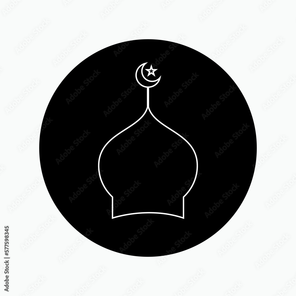 Mosque Icon - Vector, Sign and Symbol for Design, Presentation, Website or Apps Elements Mosque Icon - Vector, Sign and Symbol for Design, Presentation, Website or Apps Elements