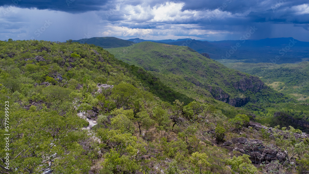 landscape with mountains and sky