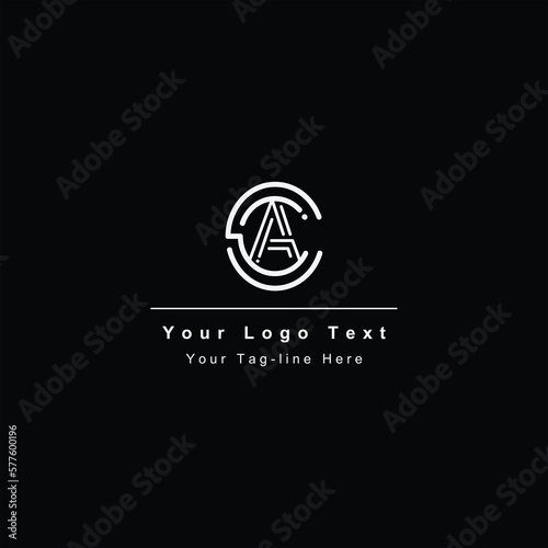 AC or CA logo initial design icon template