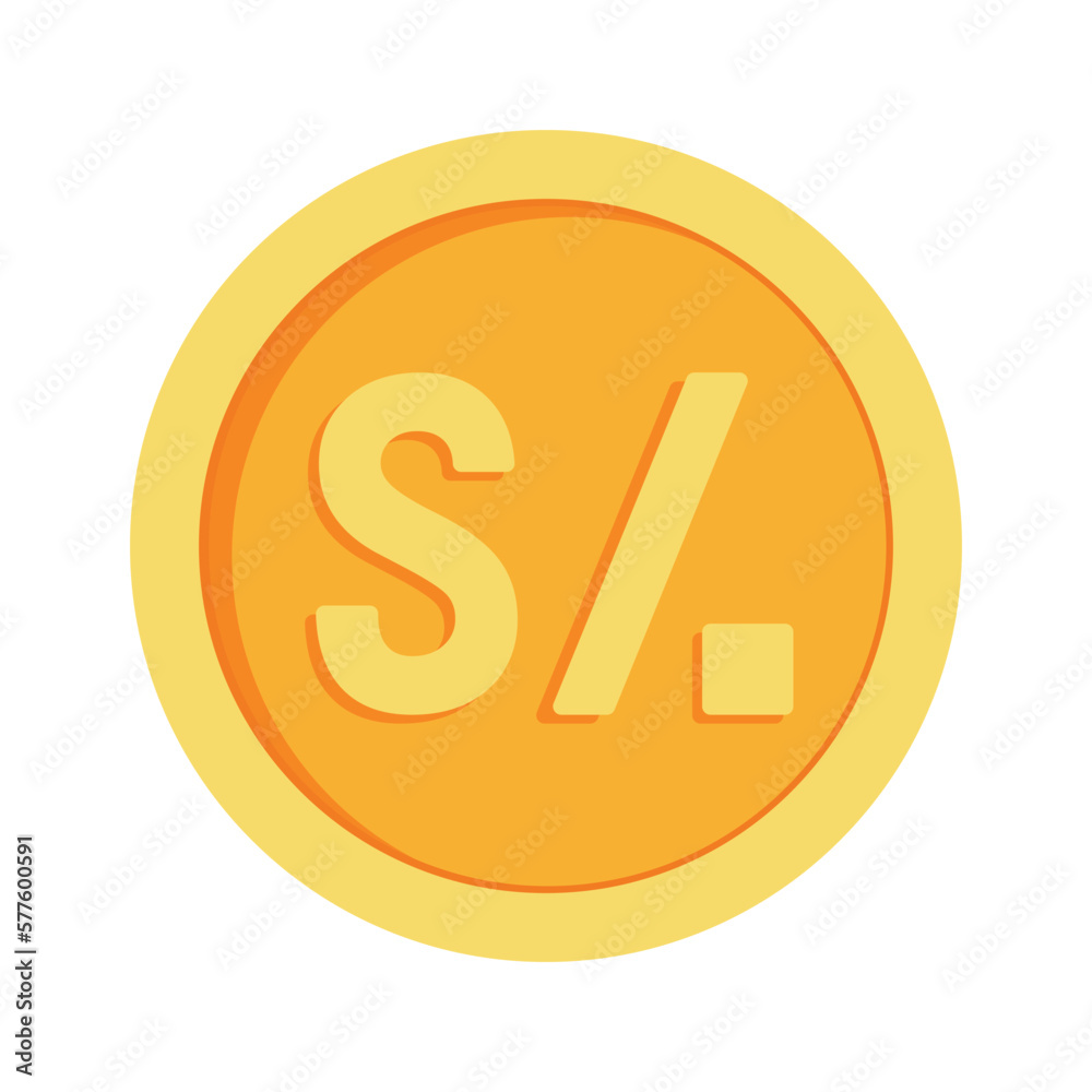 Peruvian Sol Coin Icon Clipart for Business and Finance Peru Money Currency in Animated Elements Vector Illustration Peruvian Sol Coin Icon Clipart for Business and Finance Peru Money Currency in Animated Elements Vector Illustration