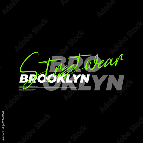 Brooklyn writing design  suitable for screen printing t-shirts  clothes  jackets and others