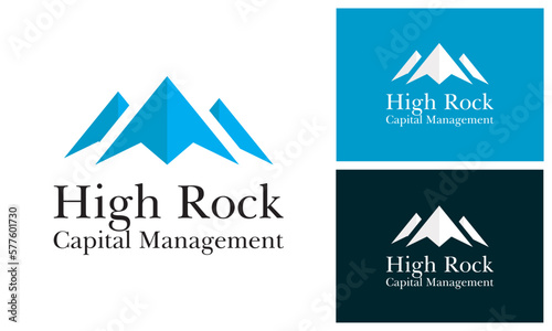Capital Management Finance Hill Logo Design Template.