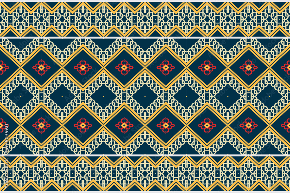 Indian ethnic design pattern. traditional pattern design It is a pattern geometric shapes. Create beautiful fabric patterns. Design for print. Using in the fashion industry.