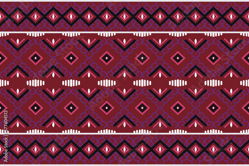 Ethnic pattern design of the Philippines. Traditional ethnic patterns vectors It is a pattern geometric shapes. Create beautiful fabric patterns. Design for print. Using in the fashion industry.