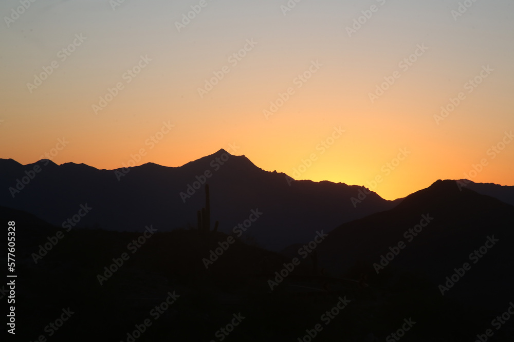 sunset in the mountains