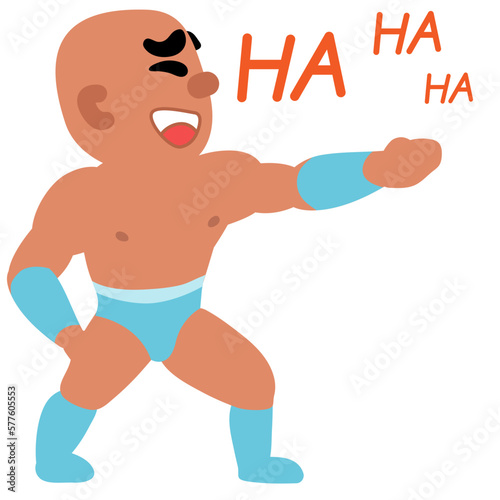 Wrestler Moves Funny Illustration 