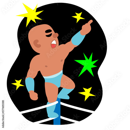 Wrestler Moves Funny Illustration 