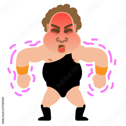 Wrestler Moves Funny Illustration  photo