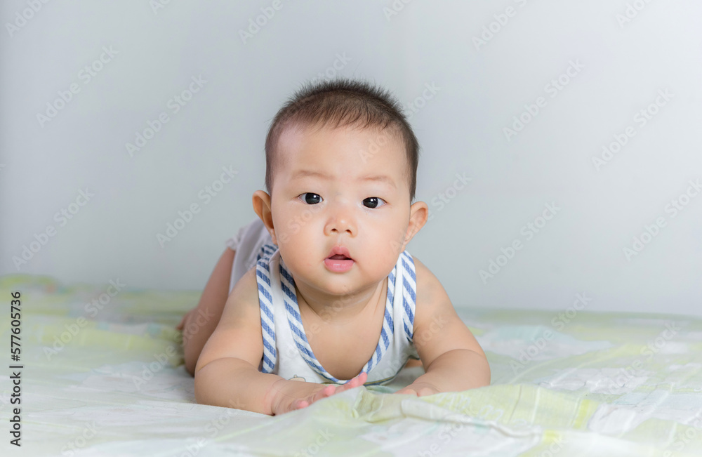 beautiful asia cute baby crawling in room at home beautiful asia cute baby crawling in room at home