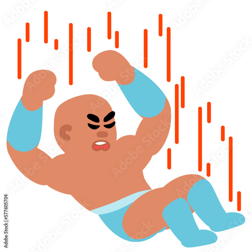 Wrestler Moves Funny Illustration 