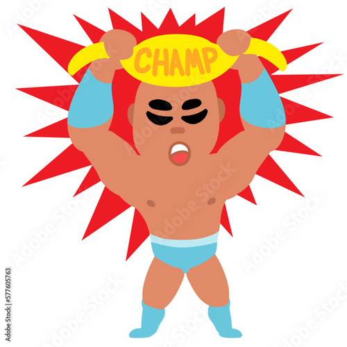 Wrestler Moves Funny Illustration 