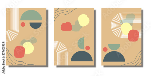 Set of modern minimalist abstract potrait aesthetic decoration