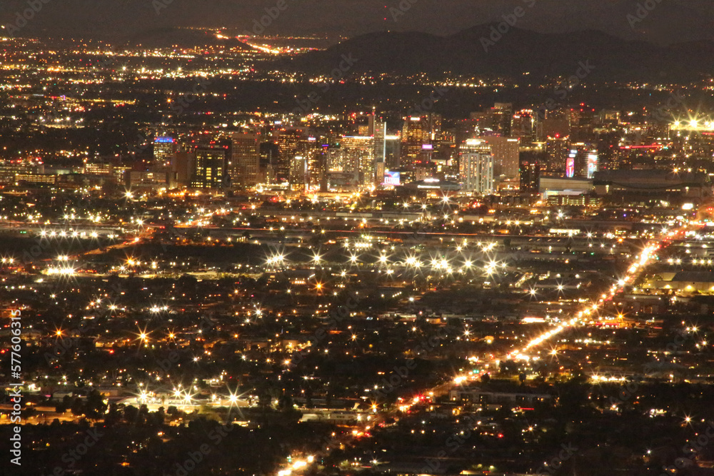 night view of Phoenix, Arizona