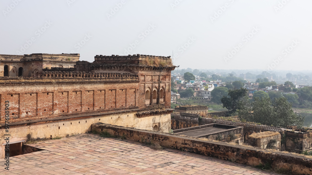 The Ruined Fortress of Baldeogarh Fort, Foer Was Built by Maharaja Vikramjit singh, Baldeogarh, Madhya Pradesh, India.