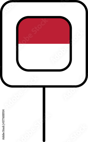 Indonesia flag square pin icon. Free Download Indonesia flag square pin icon. - GFXLoad
