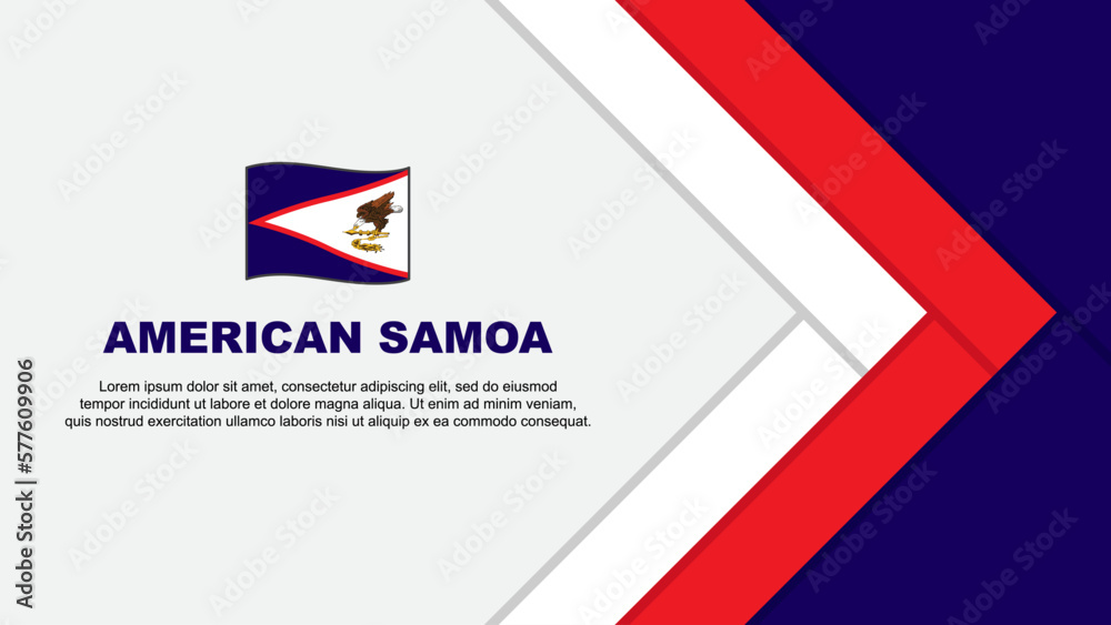 American Samoa Flag Abstract Background Design Template. American Samoa Independence Day Banner Cartoon Vector Illustration. American Samoa Cartoon