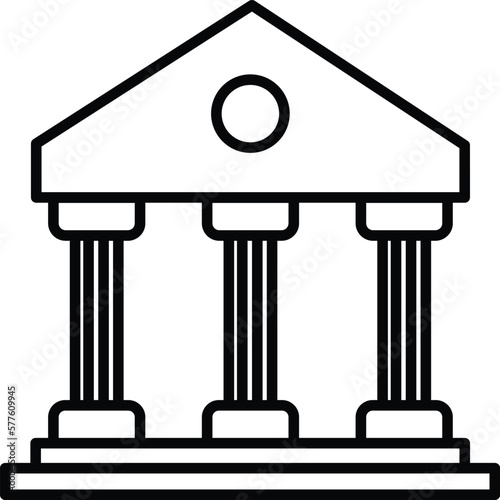 Bank icon vector illustration . Government building symbol	