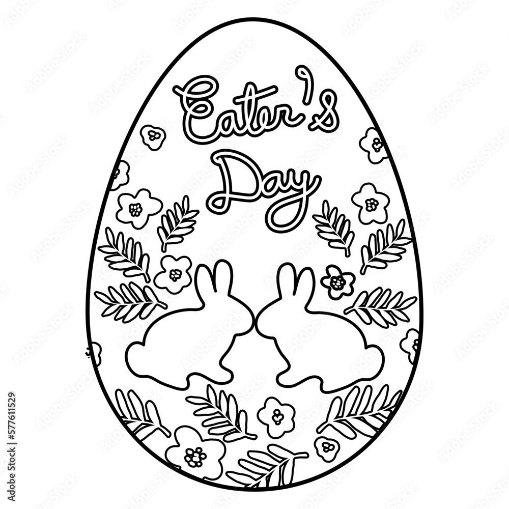 Egg easter Outline Egg easter Outline