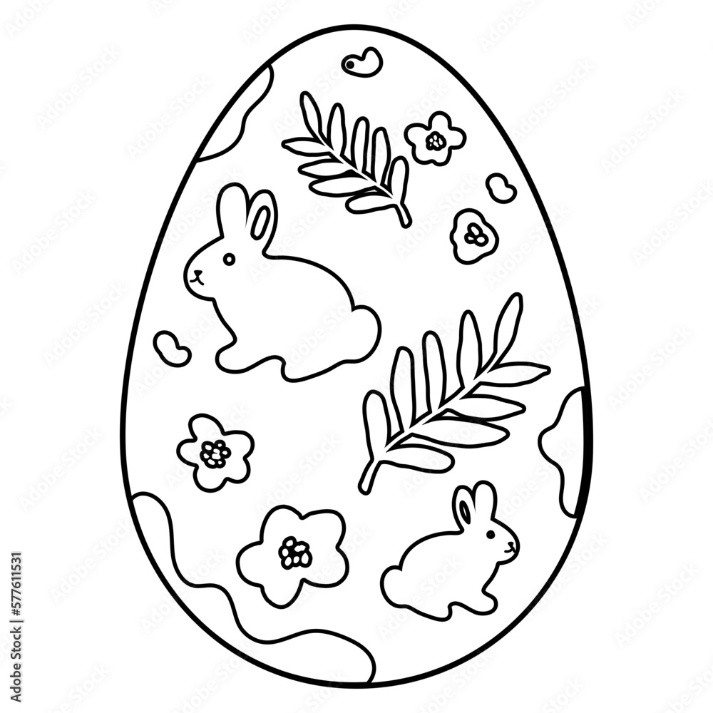 Egg easter Outline Egg easter Outline