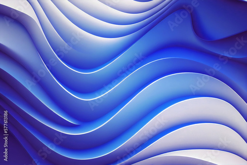 Foto 青色のウェーブ幾何学デジタルビジネスグラフィック Generative AI