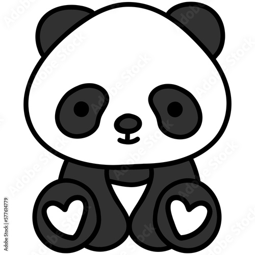 Fototapeta Naklejka Na Ścianę i Meble -  Cute Panda, Panda illustration, Animal, cute animal, animal illustration