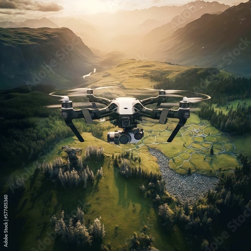 Wallpaper Mural View of Drone Capturing Beautiful View Angles Torontodigital.ca