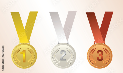 Award Medal, Gold Medal, Silver Medal, Bronze Medal	