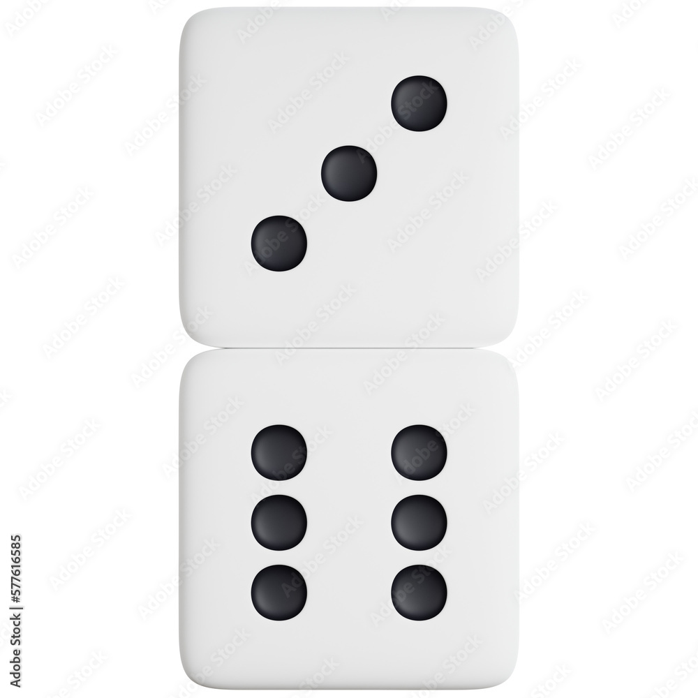 3D Icon Illustration Stacked Dice 3D Icon Illustration Stacked Dice