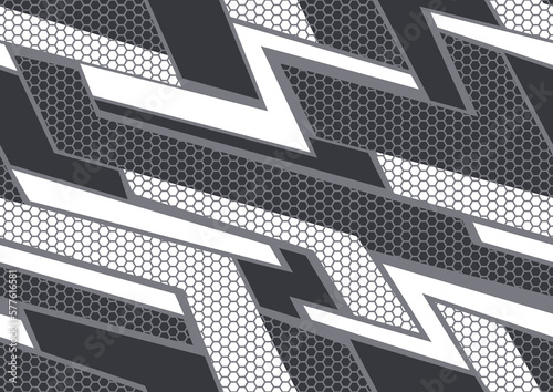 Abstract geometric seamless pattern with polygonal shapes. Modern digital sport camo texture ornament for fabric, fashion and vinyl wrap print. Vector background.