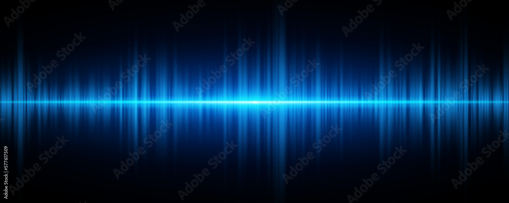 Abstract glowing sound vibrations. Futuristic background for equalizer design. Vibration of light. Bright flash of light. Vector illustration
