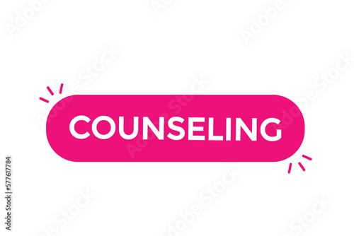 counseling button vectors.sign label speech bubble counseling
