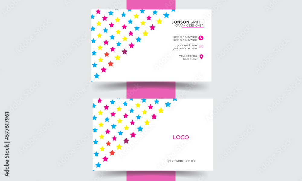 
 corporate  professional  creative business card template with  white color background 
