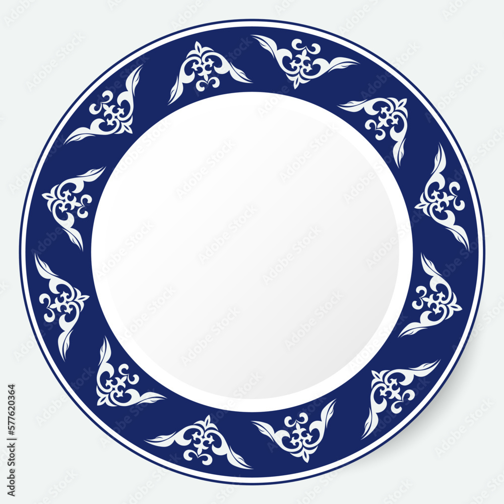Frame of vector ornamental elements with motifs of Kazakh, Kyrgyz, Uzbek, Tatar, Yakut, Turk. National Asian decor for borders, textile, plate, tile, and print design. Workpiece for your design Frame of vector ornamental elements with motifs of Kazakh, Kyrgyz, Uzbek, Tatar, Yakut, Turk. National Asian decor for borders, textile, plate, tile, and print design. Workpiece for your design