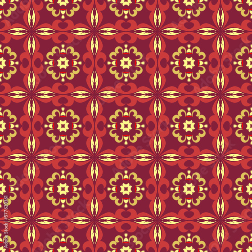 Seamless Pattern with ornament. Flowers texture designs can be used for backgrounds, motifs, textile, wallpapers, fabrics, gift wrapping, templates. Vector