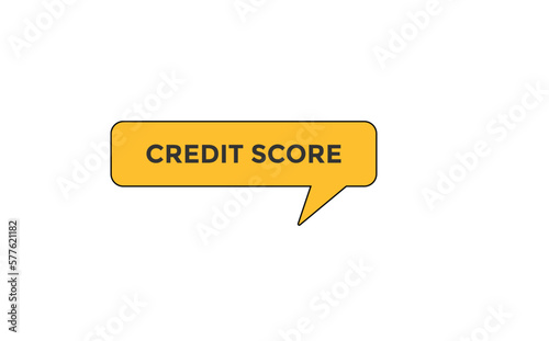 credit score button vectors.sign label speech bubble credit score 